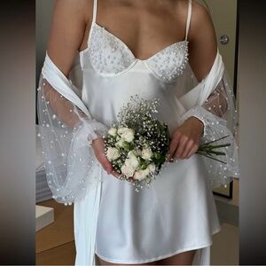 The Robe UA Cassidy Slip Dress with Pearls